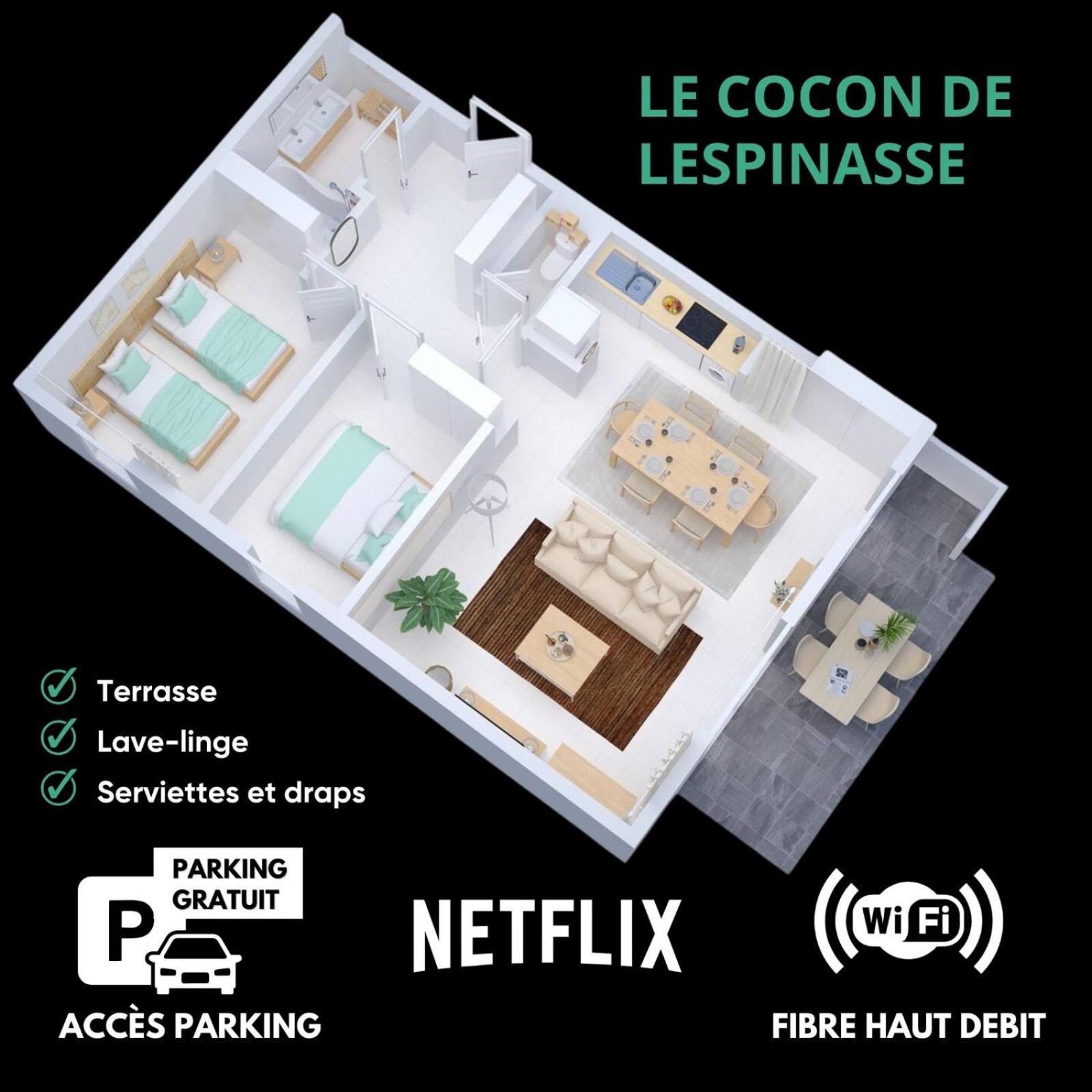Apartmán Le Cocon De Lespinasse - Parking - Checkin Autonome Exteriér fotografie